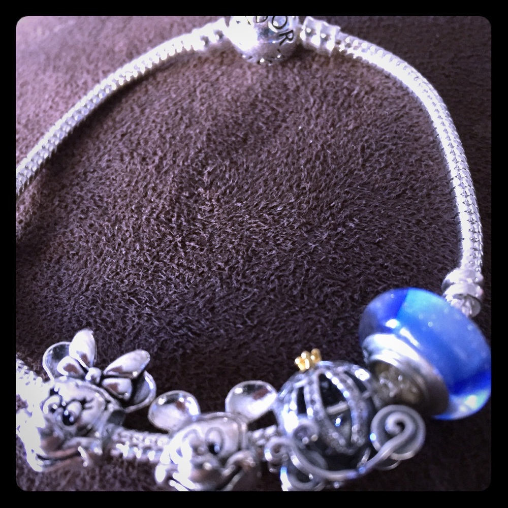 Pandora bracelet and Disney charms